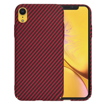 Kemény TPU tok Techsuit "Carbonite FiberShell" iPhone XR készülékekhez - red