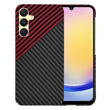 Kemény TPU tok Techsuit "Carbonite FiberShell" Samsung Galaxy A25 készülékekhez - red vortex
