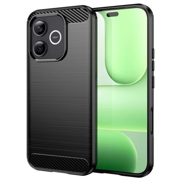 TPU gél tok "Brushed Carbon" Honor 600 Lite készülékekhez - fekete