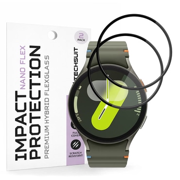 2-Pack Techsuit "Nano Flex" 3D Full Body kijelzővédő fólia Samsung Galaxy Watch7 44mm modellhez