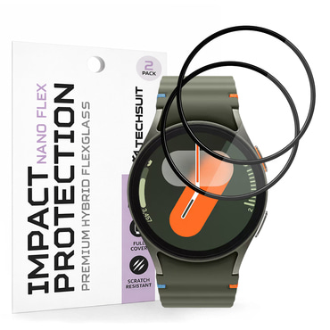 2-Pack Techsuit "Nano Flex" 3D Full Body kijelzővédő fólia Samsung Galaxy Watch7 40mm modellhez