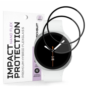 2-Pack Techsuit "Nano Flex" 3D Full Body kijelzővédő fólia Samsung Galaxy Watch8 44mm modellhez
