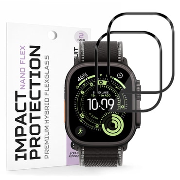 2-Pack Techsuit "Nano Flex" 3D Full Body kijelzővédő fólia Apple Watch Ultra / Ultra 2 / Ultra 3 modellhez