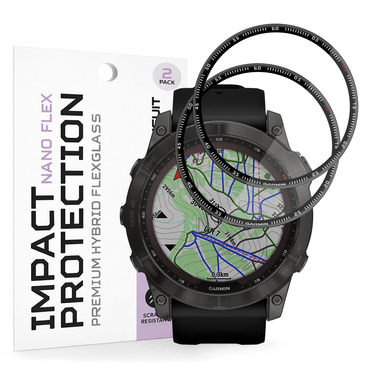 2-Pack Techsuit "Nano Flex" 3D Full Body kijelzővédő fólia Garmin Fenix 7X modellhez