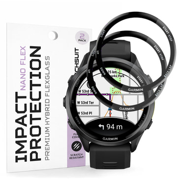 2-Pack Techsuit "Nano Flex" 3D Full Body kijelzővédő fólia Garmin Forerunner 970 / Forerunner 570 47mm modellhez