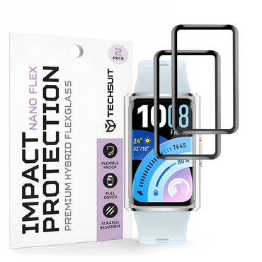 2-Pack Techsuit "Nano Flex" 3D Full Body kijelzővédő fólia Huawei Band 11 Pro modellhez