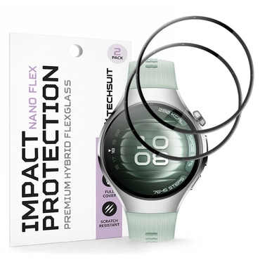 2-Pack Techsuit "Nano Flex" 3D Full Body kijelzővédő fólia Huawei Watch 5 42mm modellhez