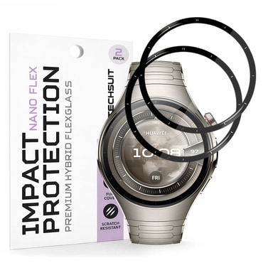 2-Pack Techsuit "Nano Flex" 3D Full Body kijelzővédő fólia Huawei Watch 5 46mm modellhez