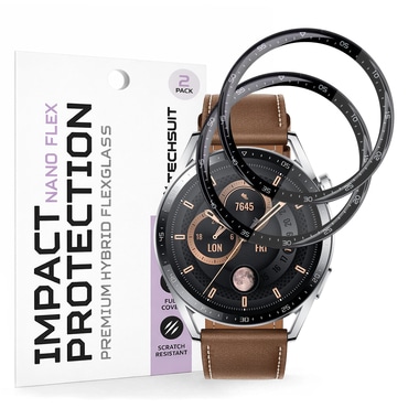 2-Pack Techsuit "Nano Flex" 3D Full Body kijelzővédő fólia Huawei Watch GT 3 46mm modellhez