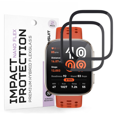 2-Pack Techsuit "Nano Flex" 3D Full Body kijelzővédő fólia Amazfit Bip 6 modellhez