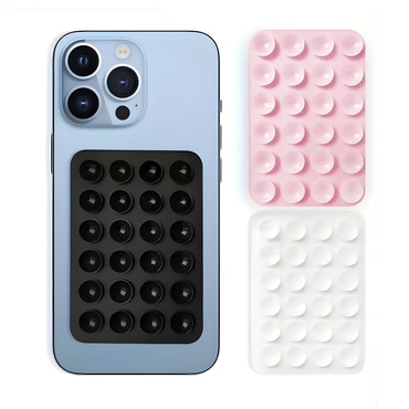 Szilikon telefontartó 24 tapadókoronggal - black