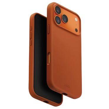 Prémium tok UNIQ "Lino MagClick™" iPhone 17 Pro készülékhez - Burnt Sienna