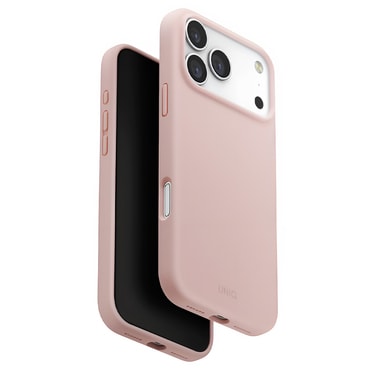 Prémium tok UNIQ "Lino MagClick™" iPhone 17 Pro Max készülékhez - Blush Pink