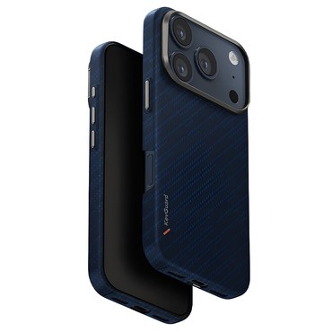 Prémium tok UNIQ "Keva Aramid™" aramidszálas iPhone 17 Pro készülékhez - Frosted Denim