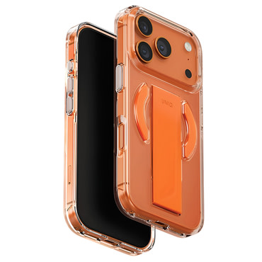 Prémium tok UNIQ "Heldro Air MagClick™" iPhone 17 Pro készülékhez - Clear / Orange