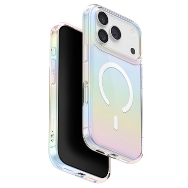 Prémium tok UNIQ "Iridescia MagClick™" iPhone 17 Pro készülékhez - Rainbow
