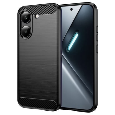 TPU gél tok "Brushed Carbon" Xiaomi Poco X8 Pro készülékekhez - fekete