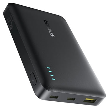 Baseus EnerFill FP21 10000mAh power bank - 22.5W, 2x USB-C + USB-A - black