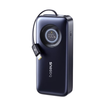 Baseus Enercore CR11 20000mAh power bank - 67W, beépített USB-C kábel, digitális kijelző - black