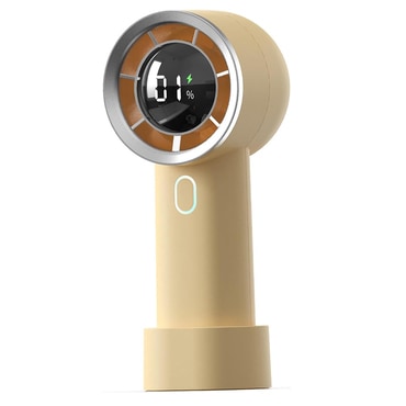 Kézi ventilátor Techsuit "HX130" digitális kijelzővel és 1200mAh - yellow