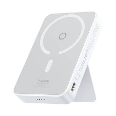 Power bank Baseus "MagPro Magnetic" 5000mAh 20W MagSafe és USB-C kábellel - white