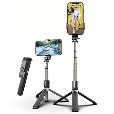 Önarckép bot Techsuit "L03" Bluetooth távirányítóval és állvánnyal, 83cm - fekete