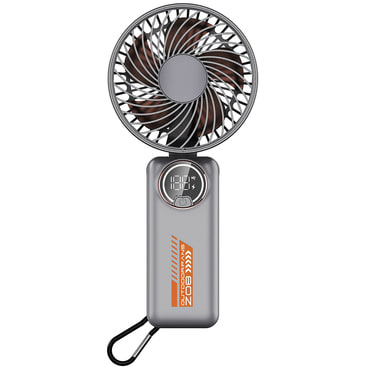 Mini kézi ventilátor Techsuit "Z8" LED kijelzővel, USB-C töltéssel, 3 sebességgel és 3600mAh - fehér