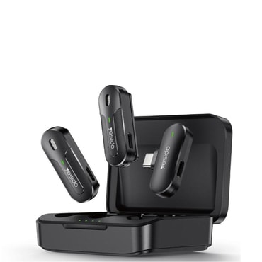 Vezeték nélküli lavalier mikrofon Yesido "KR17" - USB-C, 70mAh, 2.4GHz - fekete (2 darabos csomag)