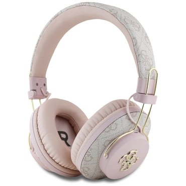 Vezeték nélküli over-ear fülhallgató Guess "4G Metal Logo" BT 5.3 ENC-vel, USB-C és 300mAh - pink
