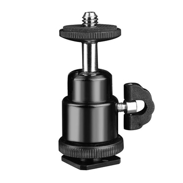 Adapter Techsuit "Swivel Junnx (BH-2)" GoPro és DSLR készülékhez, állítható, 1/4" csavarral - fekete