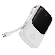 Power bank Baseus "Qpow Pro" 10000mAh Lightning, 2x USB-C, USB, 22.5W a mellékelt USB-C kábellel - white