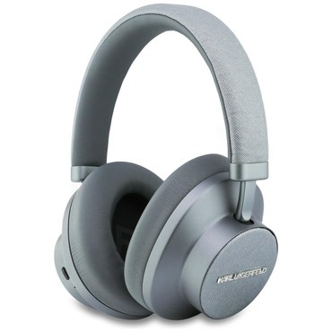 Vezeték nélküli over-ear fülhallgató Karl Lagerfeld "Saffiano Elongated" BT 5.4 ANC-vel és USB-C - grey