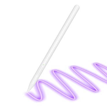 Stylus toll Techsuit "V15" Bluetooth, USB-C, Find My Pen App, Palm Rejection, Tilt Sensitivity, 130mAh - fehér