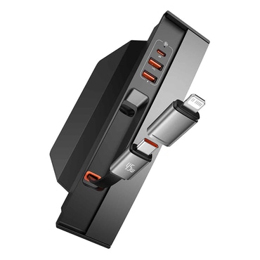 Hub állomás Baseus "T-Space Series" USB-C - HDMI, USB-C, 3x USB-A, RJ45 Tesla Model 3 / Y készülékhez - black
