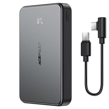 Power bank Acefast "M31" 22.5W 10000mAh z MagSafe, gyors töltés, 2x USB-C, LED kijelző - black