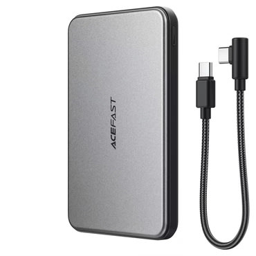Power bank Acefast "M30" 20W - 5000mAh z MagSafe, ultra-vékony, 2x USB-C - black