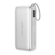 Hordozható töltő Acefast "M32" 35W - 10000mAh kivehető USB-C kábellel - silver