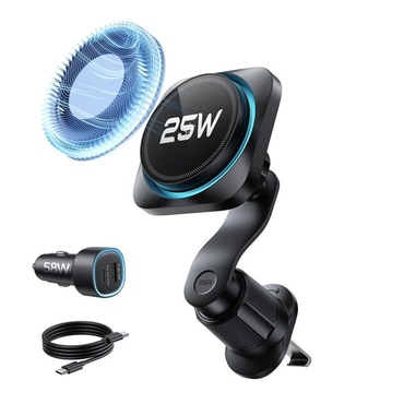 Mágneses autós tartó ESR "OmniLock" Qi2 vezeték nélküli töltéssel, 25W - black