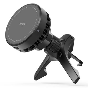 Mágneses autós tartó Ringke "Peltier" vezeték nélküli töltéssel Qi2, szellőzőnyílásra, 15W - black