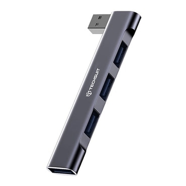 Hub postaja Techsuit "ZenithDock 4v1 (H14)" USB-A - 3x USB-A 2.0, 1x USB-A 3.0 - szürke