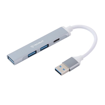 Hub állomás Techsuit "PolarisBridge 4v1 (H19)" USB-A - 2x USB-A 2.0, 1x USB-A 3.0, 1x USB-C - fehér