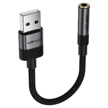 Audio kábel Acefast USB-A - AUX 3.5mm "J13" Hi-Fi hangzás, 15cm - black