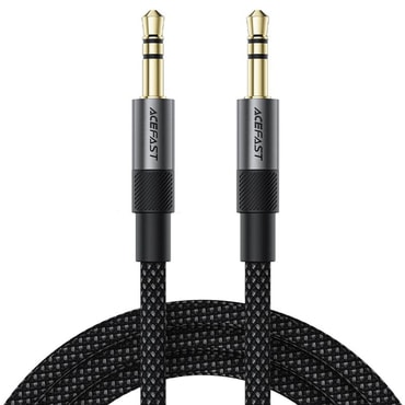 AUX 3.5mm - AUX 3.5mm audio kábel Acefast "J10" alumínium + fonott nylon, 1m - black