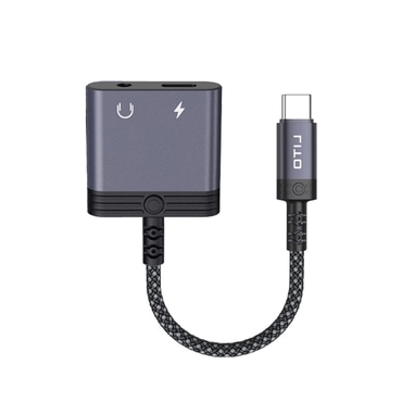 USB-C - AUX 3.5mm audio kábel Lito "LA04T" hívástámogatással, gyorstöltés 60W, 0.15m - black