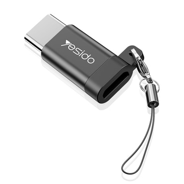 OTG adapter Yesido "GS04" Micro-USB - USB-C 480Mbps, Plug & Play - fekete