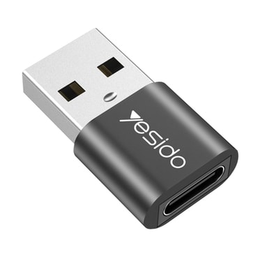 OTG adapter Yesido "GS09" USB-A - USB-C 5Gbps, Plug & Play - fekete