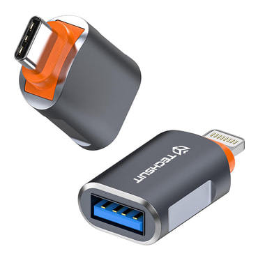 OTG adapter Techsuit "SlateVolt A9" USB-A - USB-C 5Gbps, 6A, 120W - narancssárga