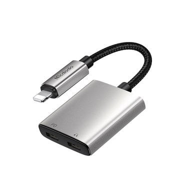 Audio kábel Mcdodo "Wales Series CA-5560" - 5V/2A, 12.5cm Lightning - 2x Lightning - gray