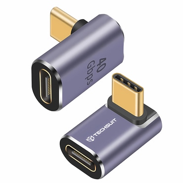 OTG adapter Techsuit "TitanCoreX A12" USB-C - USB-C 40Gbps, 3A, PD gyorstöltés - szürke