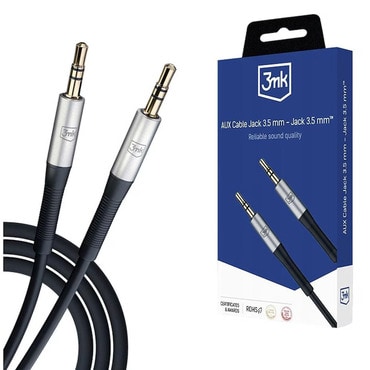 AUX 3.5mm - AUX 3.5mm audio kábel 3mk - 1m - black